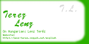 terez lenz business card